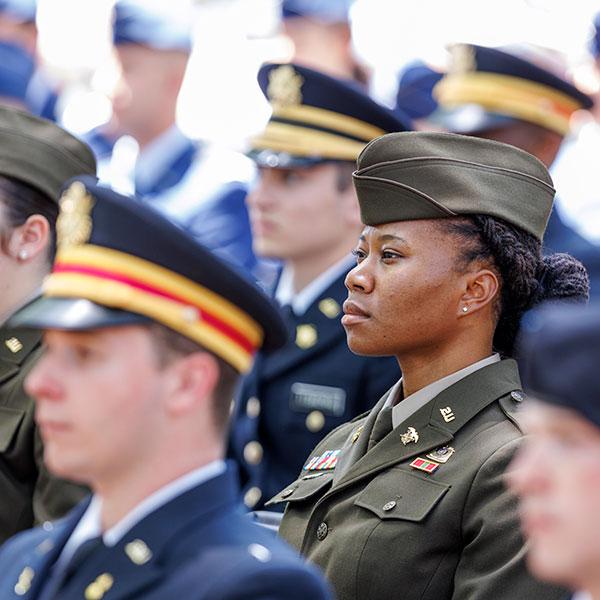 ROTC students in uniform